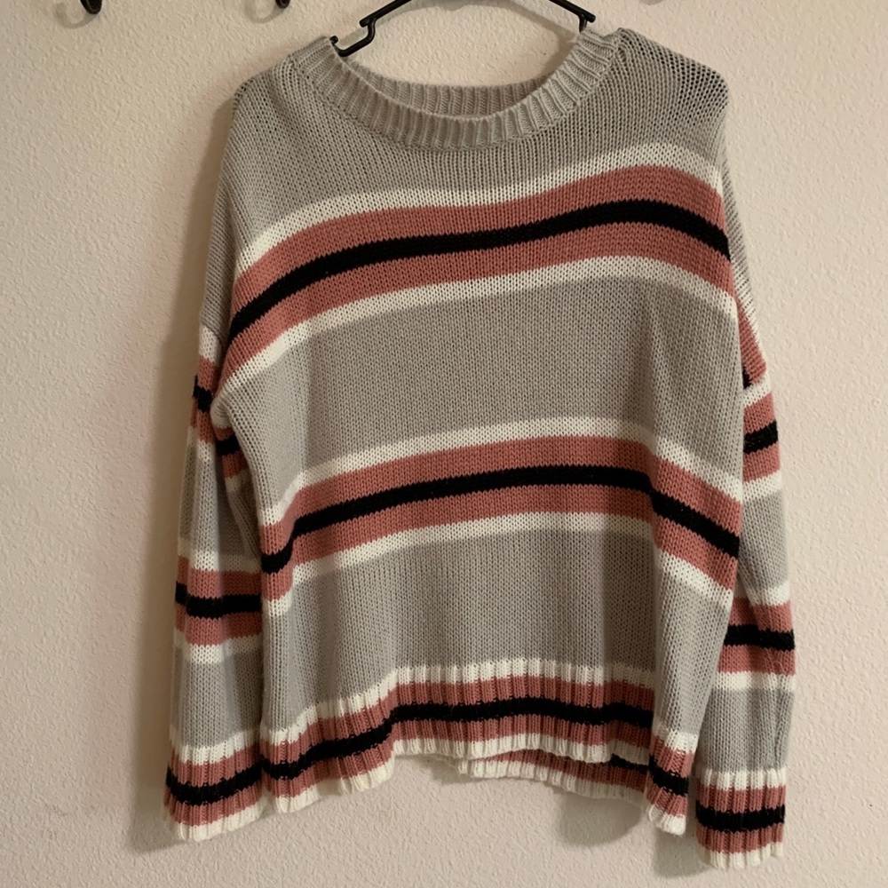 Striped oversized sweater